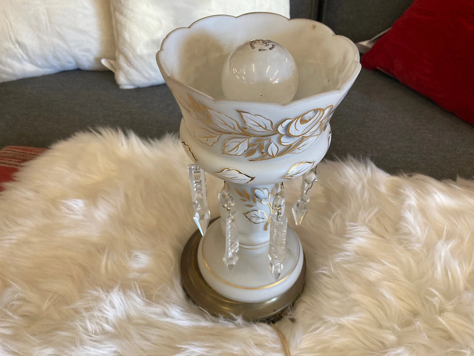 Vintage crystal prism table lamp 27455