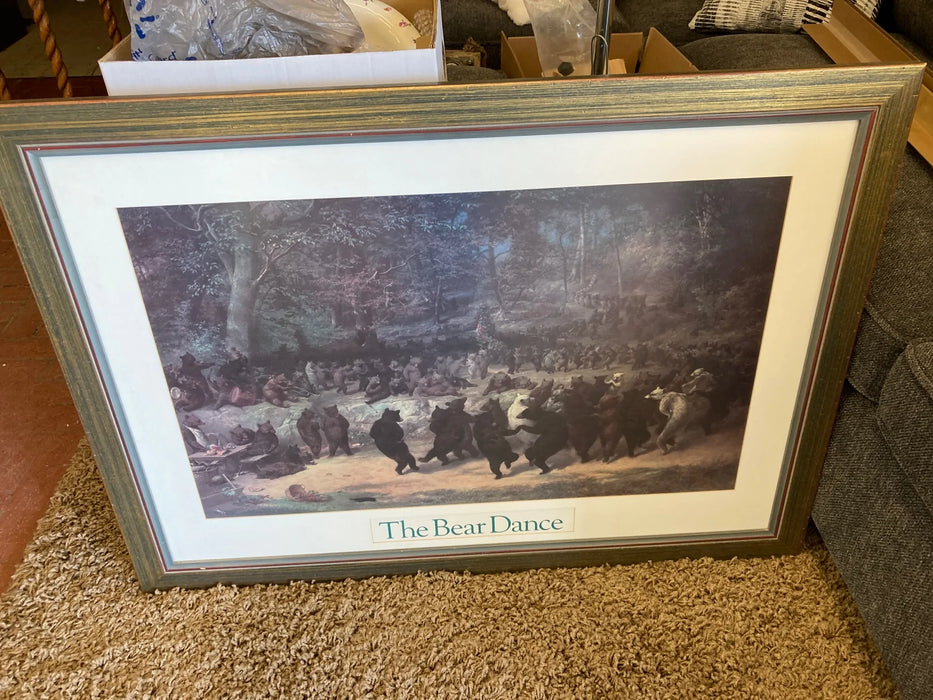 The bear dance print framed picture 27475
