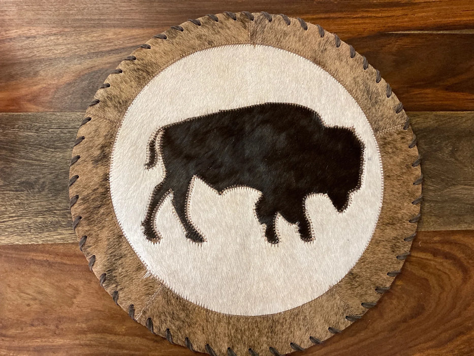 Cowhide and leather placemats GL-20006