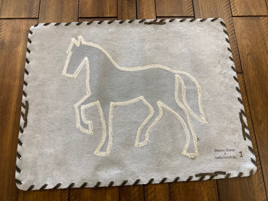 Cowhide and leather large horse placemats GL-20001
