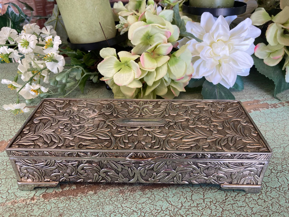 Silver plated jewelry box 27752