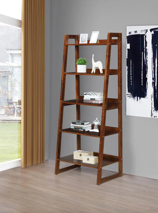Bookcase ladder display shelf cappuccino NEW CO-805723
