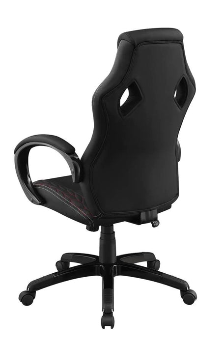 Black office desk chair leatherette NEW CO-881426