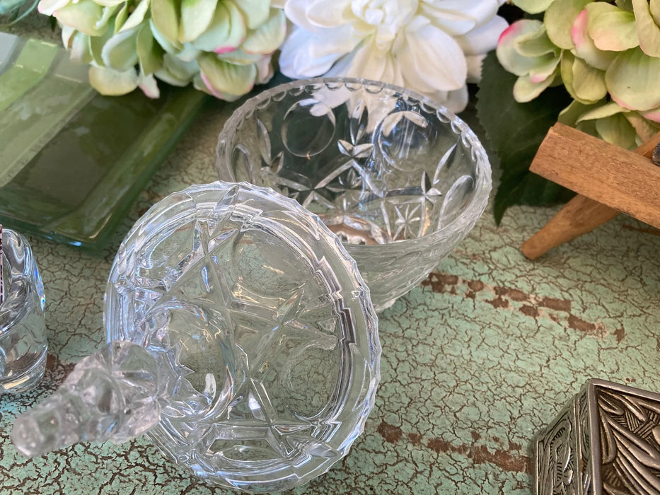 Crystal candy dish with lid 27828
