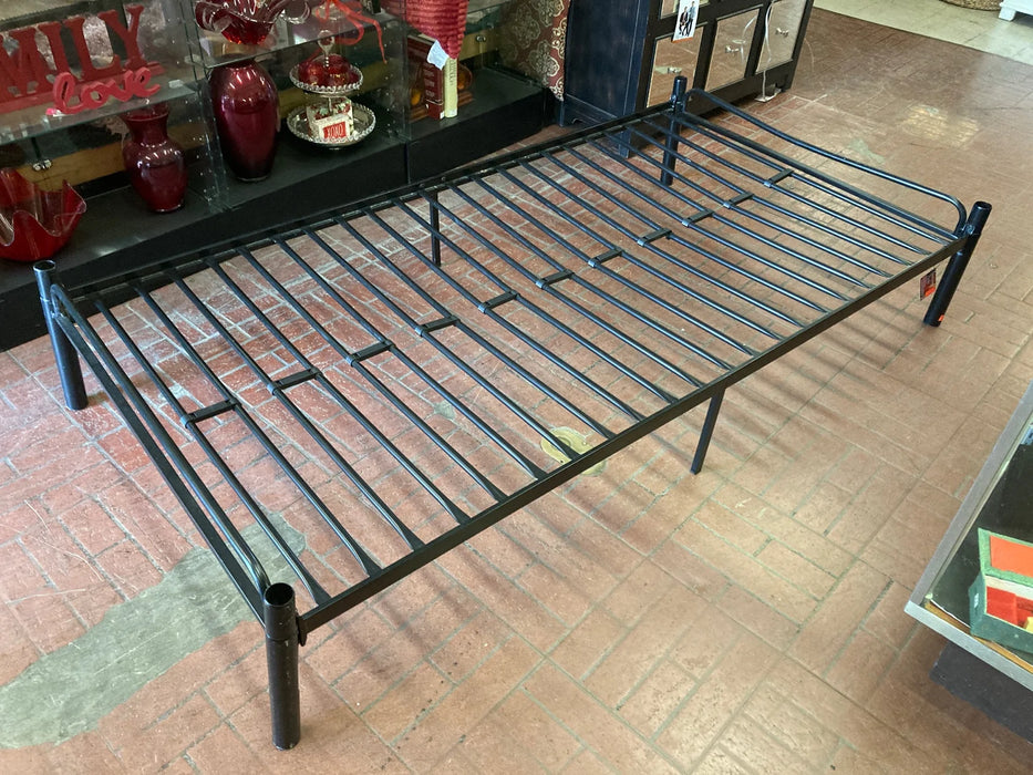 Black metal twin size platform bed frames 27910