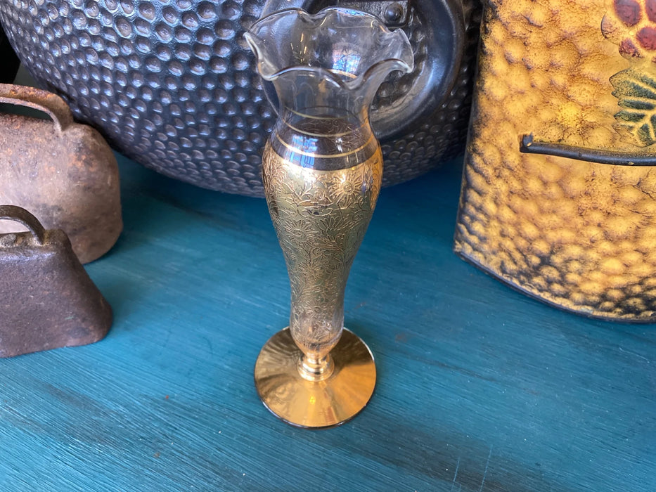 Gold leaf small vase 27852