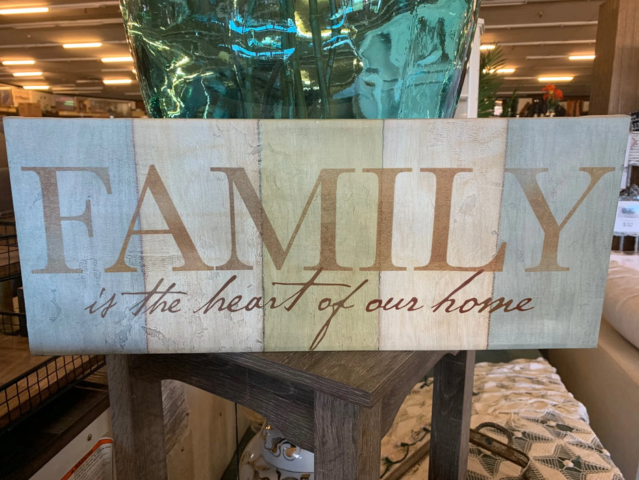 Family is the Heart of Your Home Sign 27871