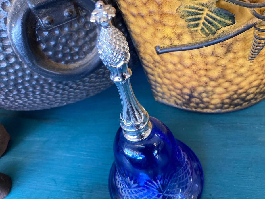 Blue glass bell perfume bottle 27858