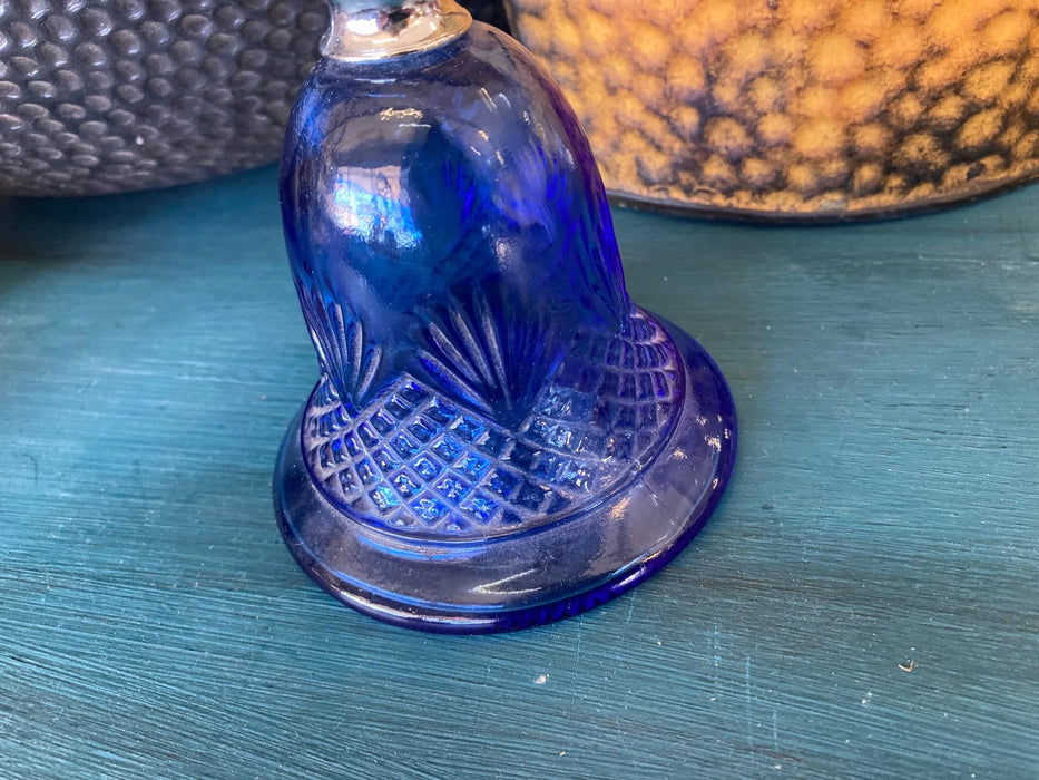Blue glass bell perfume bottle 27858
