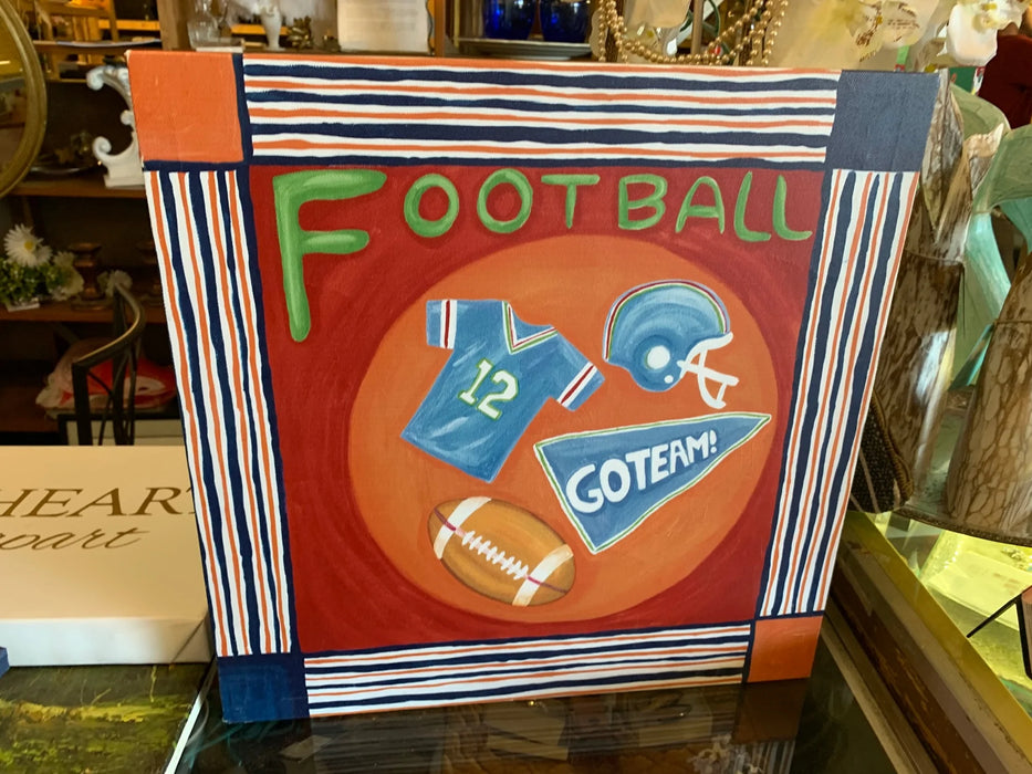Painted football sign 27874