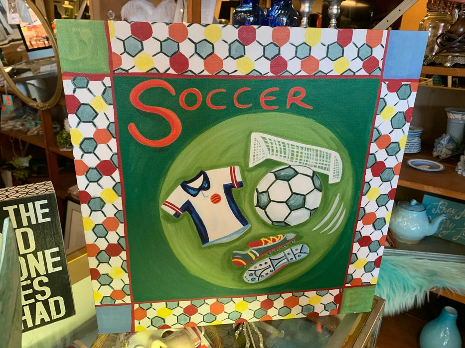Painted soccer sign 27875