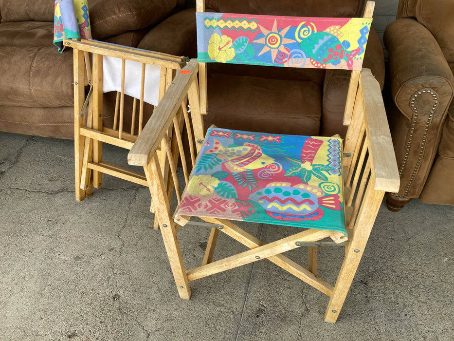 Pastel wooden folding beach chairs 28018
