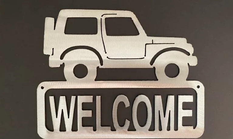 Jeep offroad welcome metal sign hand crafted decor MS-1035