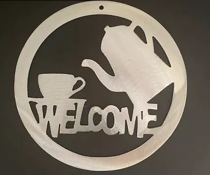 Coffee welcome metal sign western hand crafted decor MS-1062