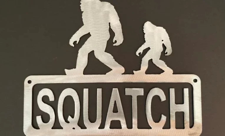 Squatch bigfoot metal sign hand crafted decor MS-1045