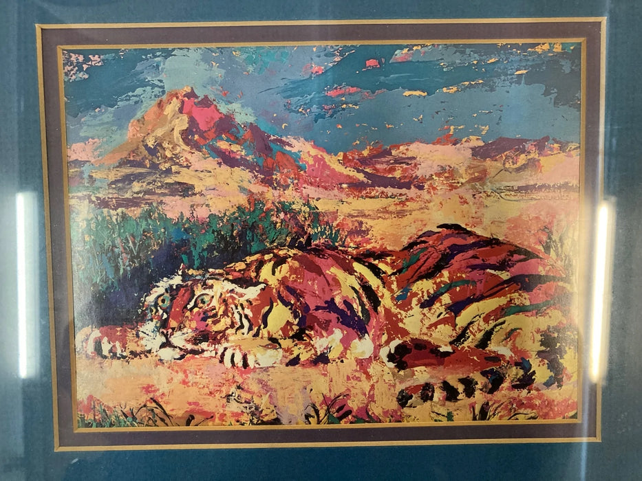 Delacroix's Tiger by Le Roy Neiman framed print with authentication 28063