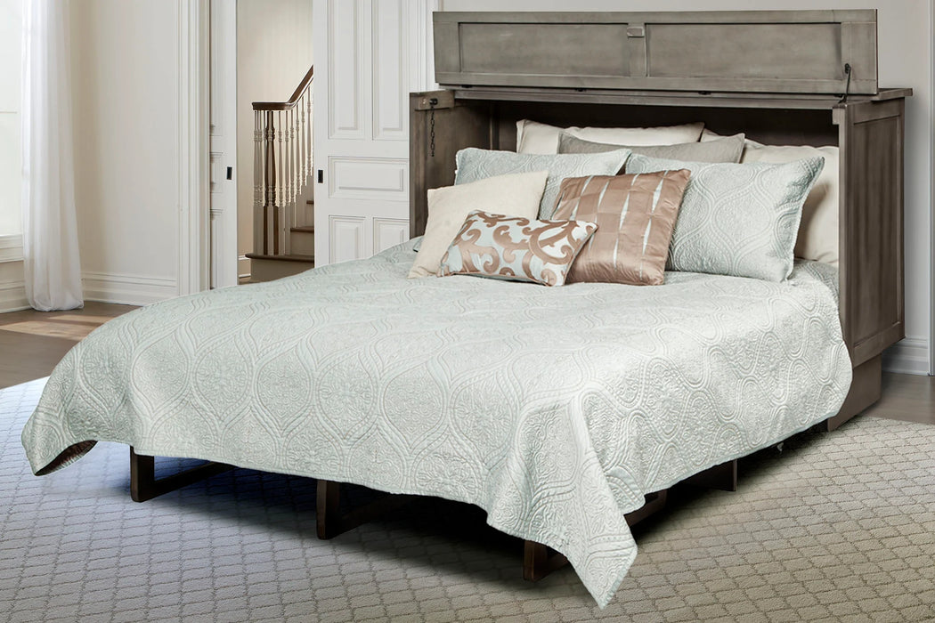 Brussels Charcoal grey/Smooth/some striations Queen Cabinet Bed NEW SPECIAL ORDER AR-543-20