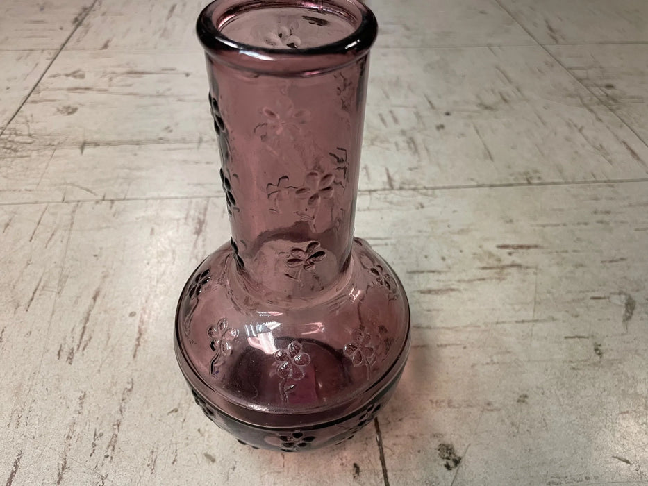 Purple floral glass vase 28169