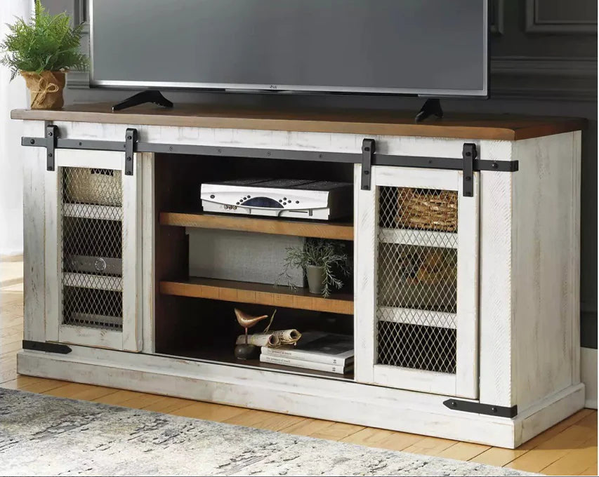 Wystfield White and Brown TV Stand 60" NEW AY-W549-48