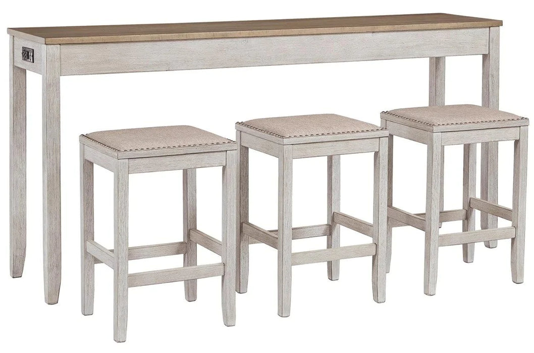Skempton Counter Height Dining Table and Bar Stools (Set of 3) NEW AY-D394-223