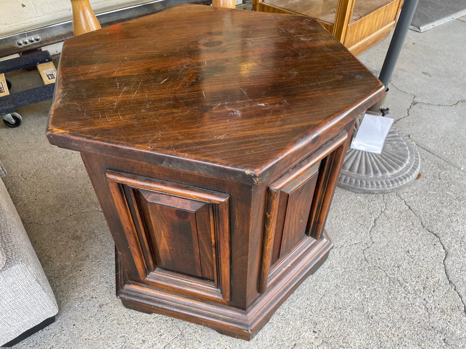 Wood end table cabinet 28416