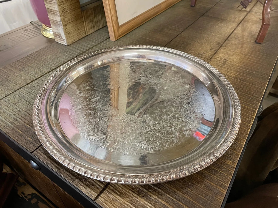 Vintage silver plated tray 28344