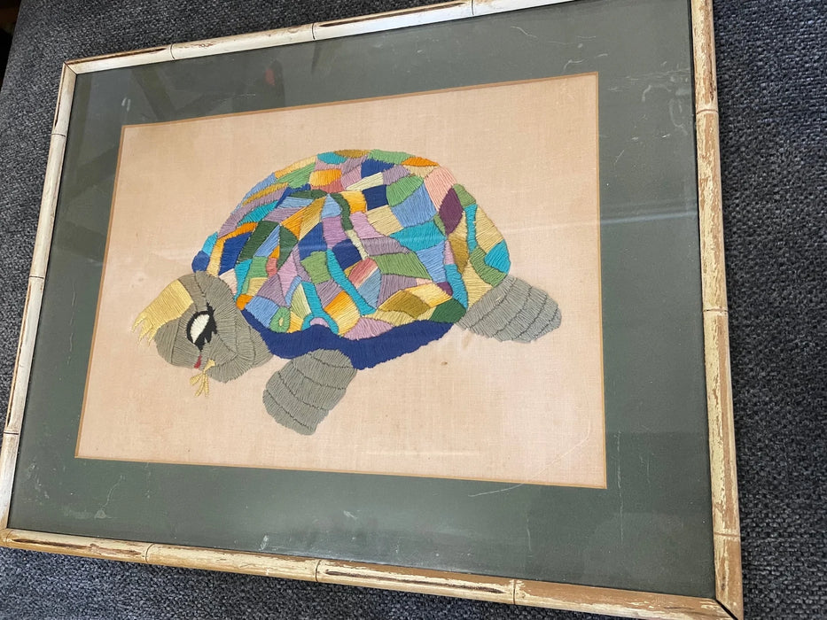 Handcrafted embroidered turtle 28374