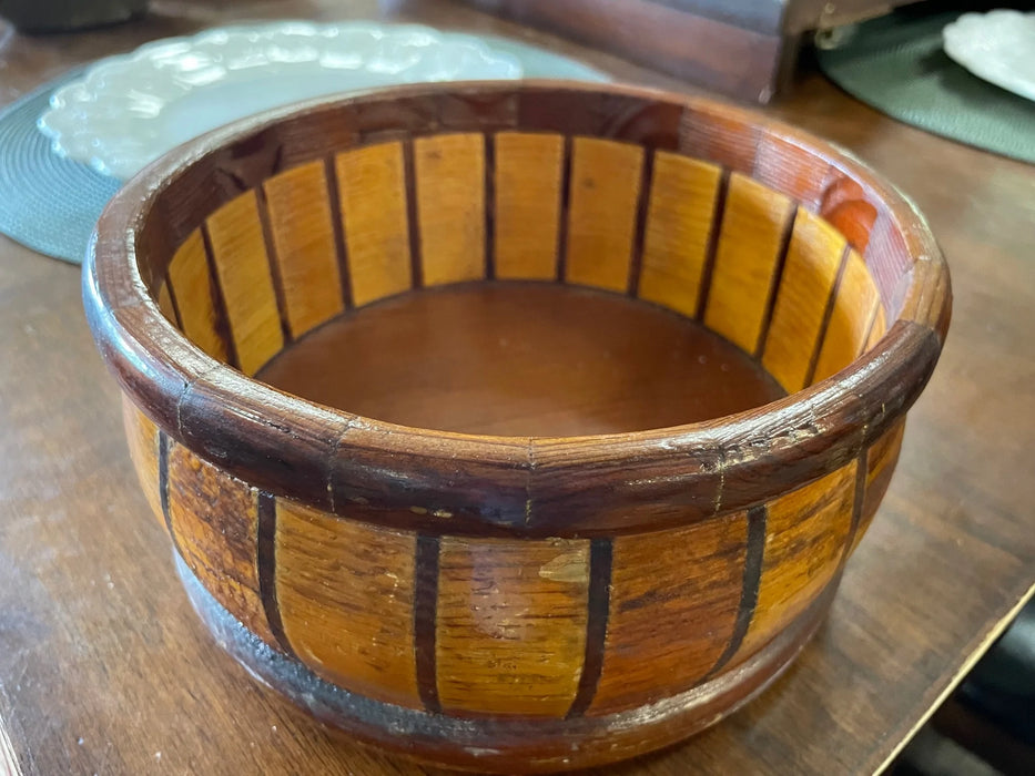 Wooden vintage decorative bowl 28525