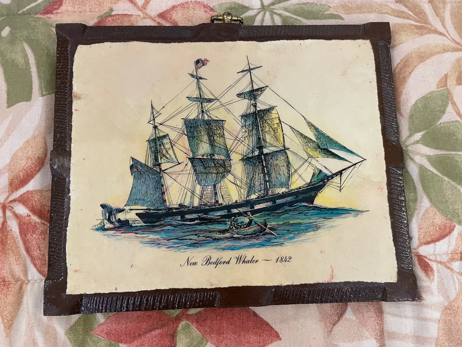 Vintage R.F Harnett maritime print framed picture 1842 28386