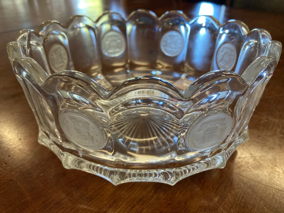 Fastoria coin glass 8 inch bowl 28617