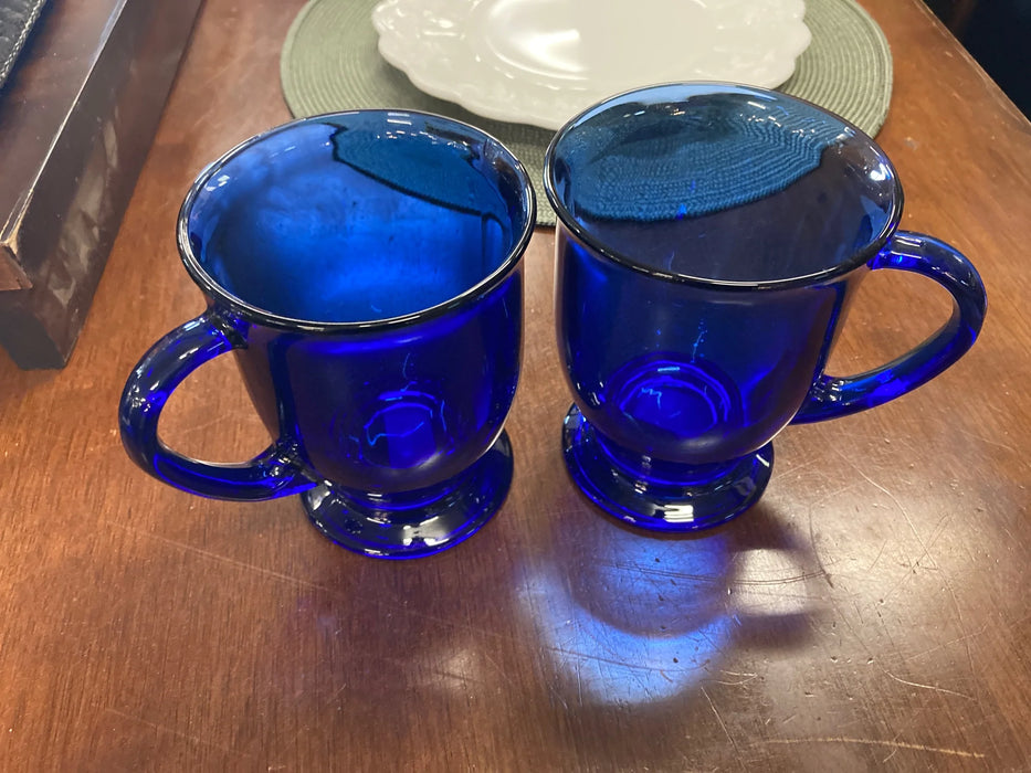 Latte coffee mug cobalt blue item 28562