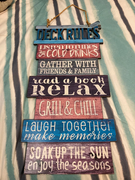 Deck rules sign 28683