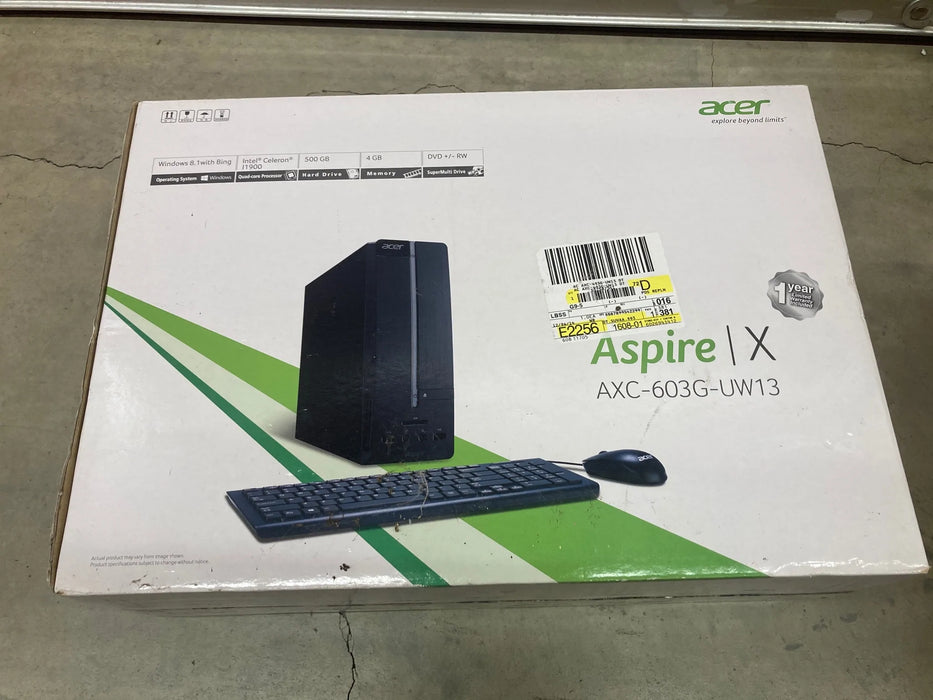 Acer Aspire computer X AXC-603G-UW13 in original box 28692