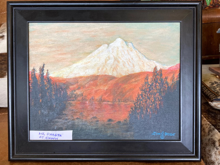 Mt. Shasta at dawn painting by local artist Jim O'Brien 28813