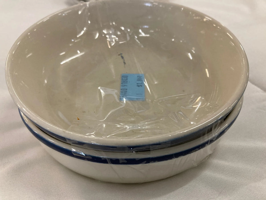 Blue ringed white bowl 28888