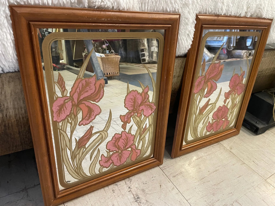 Beautiful pink floral mirrors 29071