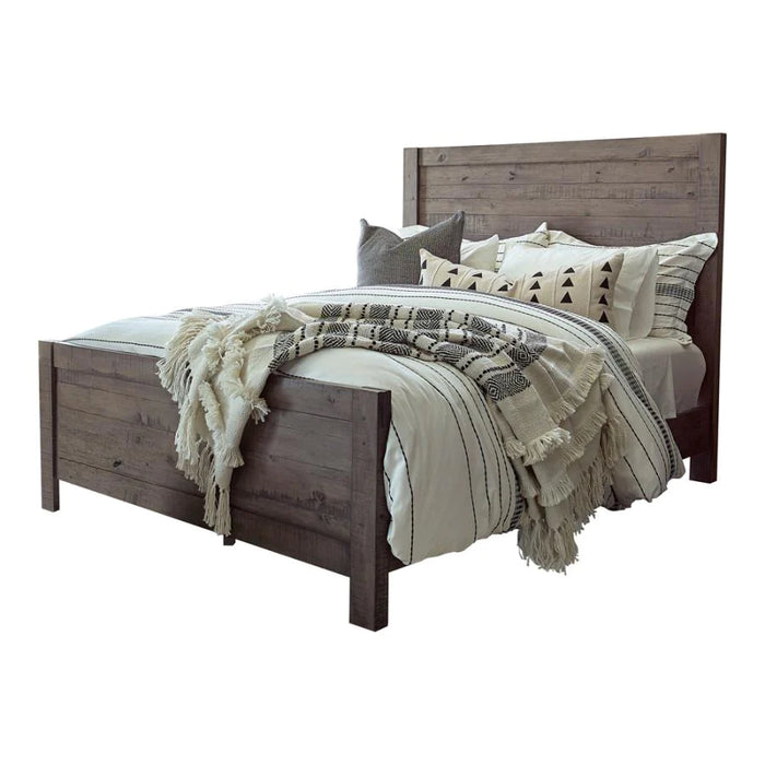 Oakridge Queen Panel Bed Smokey Grey/Gray Rustic Mountain Bed NEW CO-223071Q