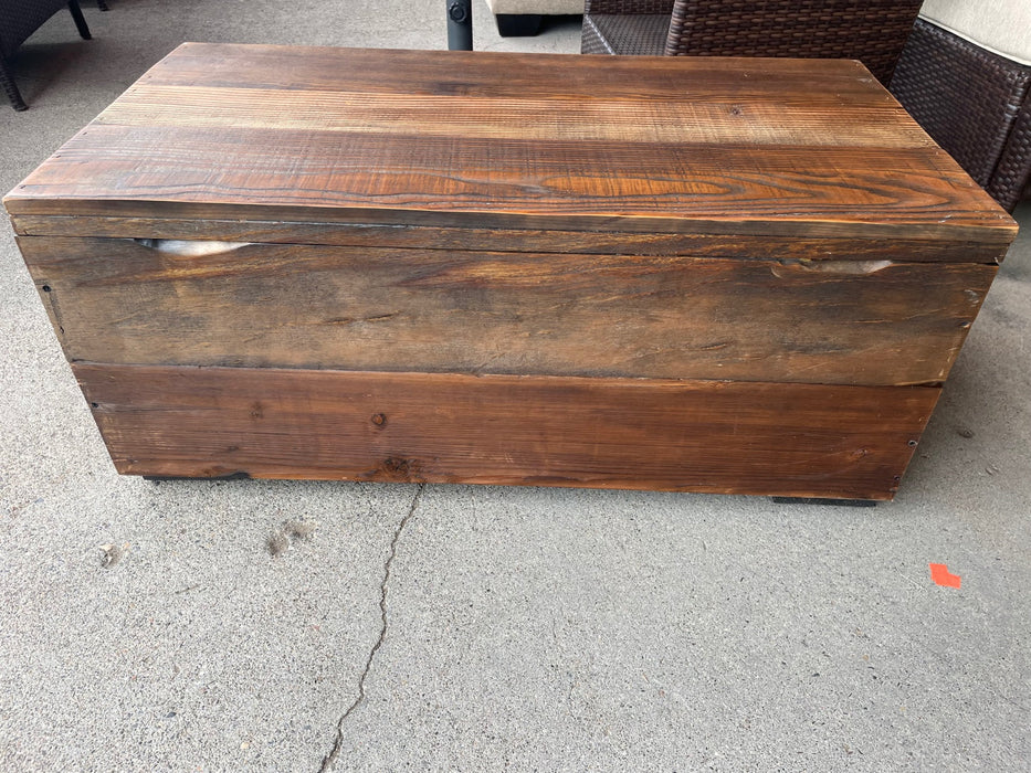 Wood storage chest hand crafted 29227
