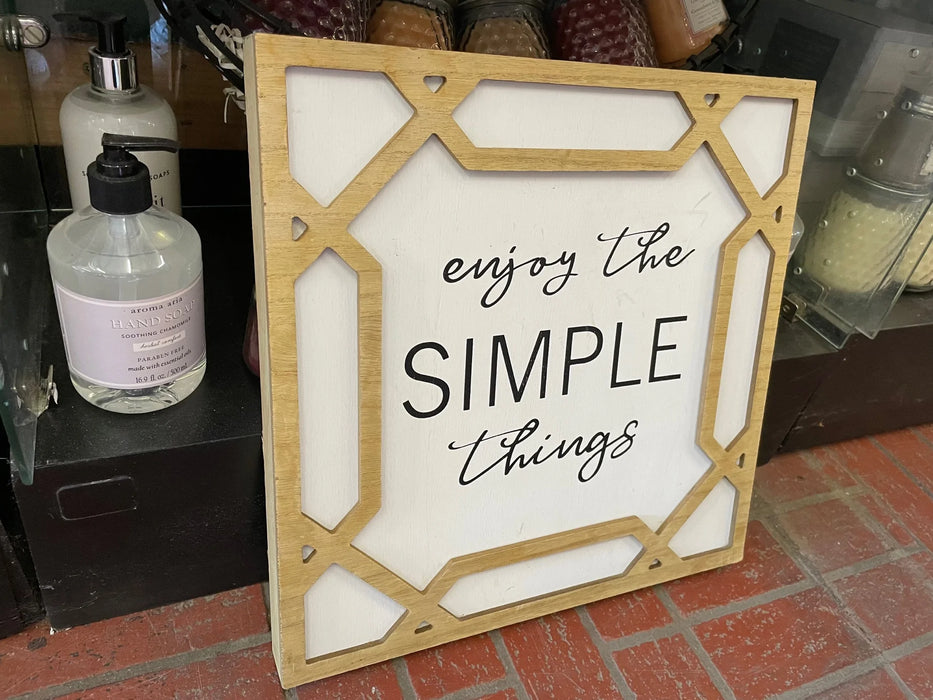 Enjoy the simple things decor sign 29420