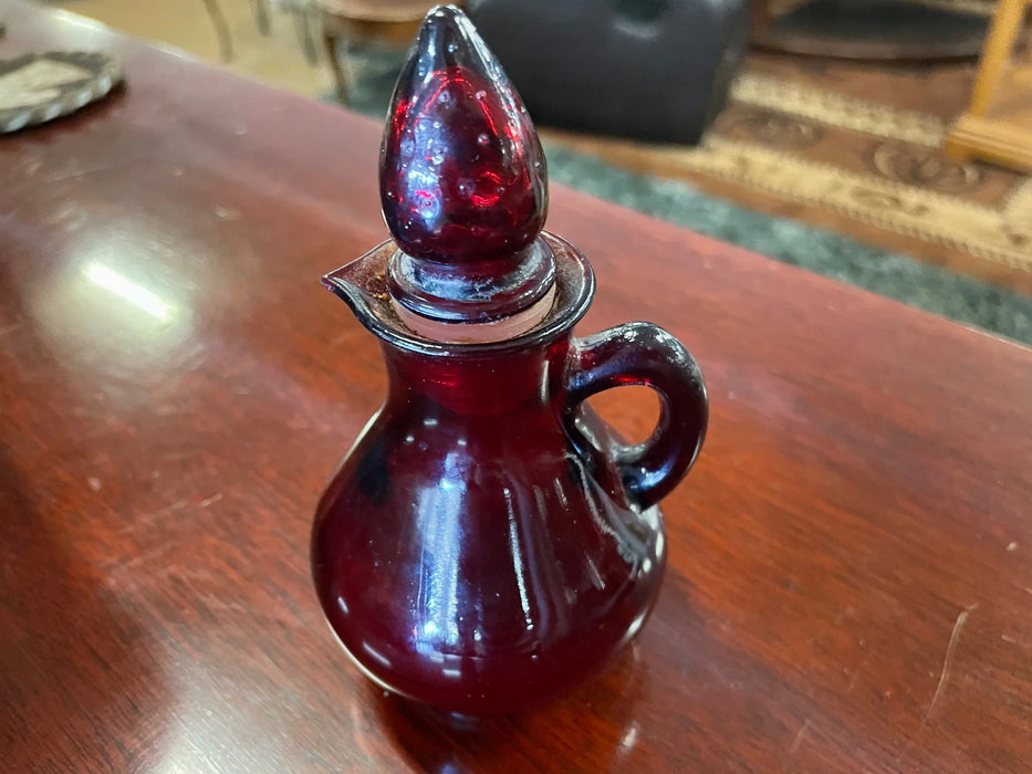 1970 Avon ruby red soap pitcher 29496