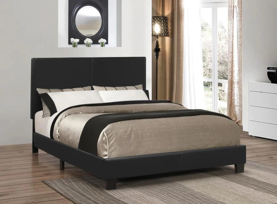 Muave Bed Upholstered Queen Black NEW CO-300558Q