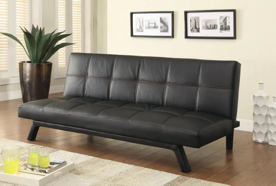 Corrie biscuit tufted adjustable sofa bed black NEW CO-500765