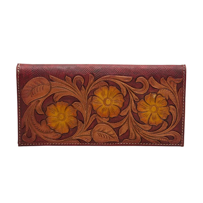 Zipper Crimson Leather Wallet Hand Crafted NEW Myra Bag MY-S-5848