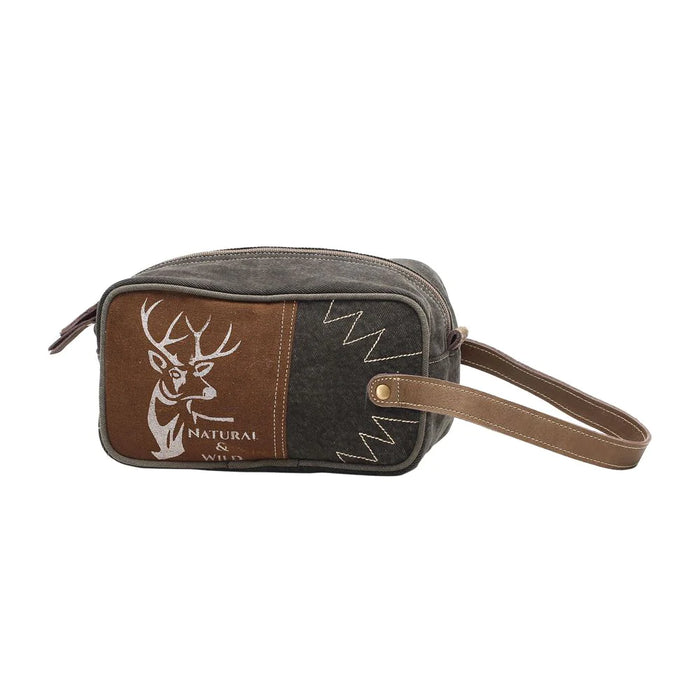 Wild Reindeer Denim, Canvas & Leather Shaving Kit Hand Crafted Myra Bag NEW MY-S-1121