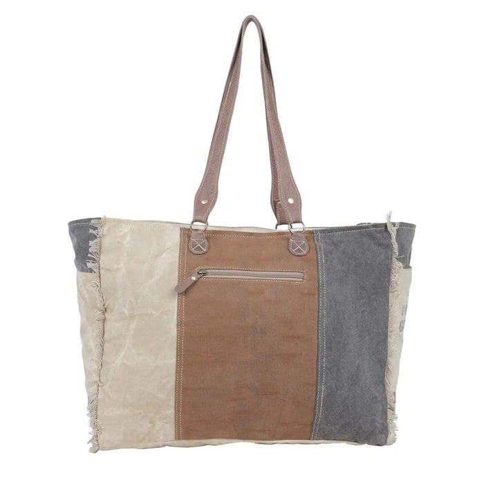Chimera Translations Canvas & Leather Weekender Tote Hand Crafted Myra Bag NEW MY-S-5197