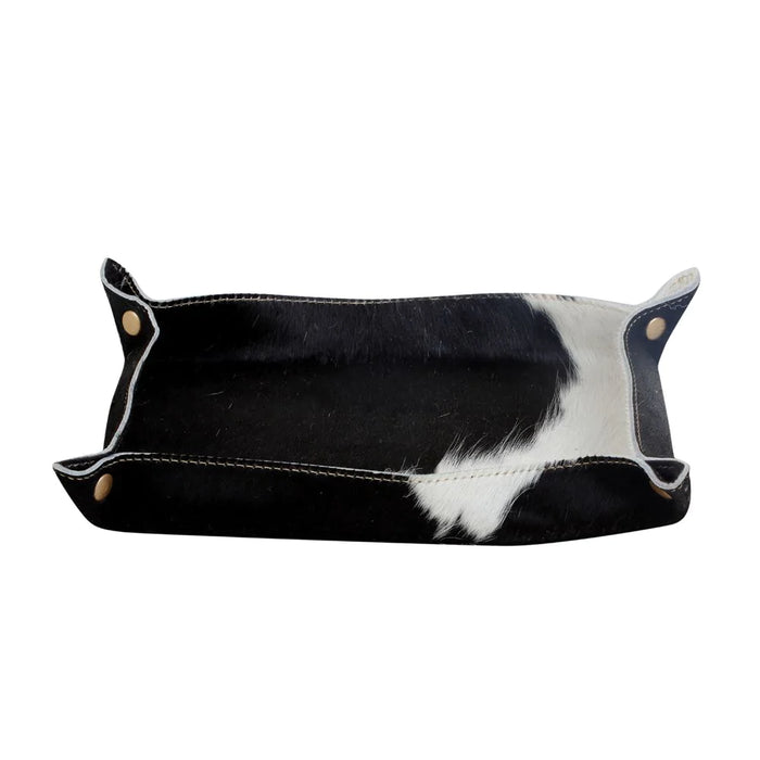 Shaded Multipurpose Cowhide & Leather Tray Hand Crafted Myra Bag NEW MY-S-2907
