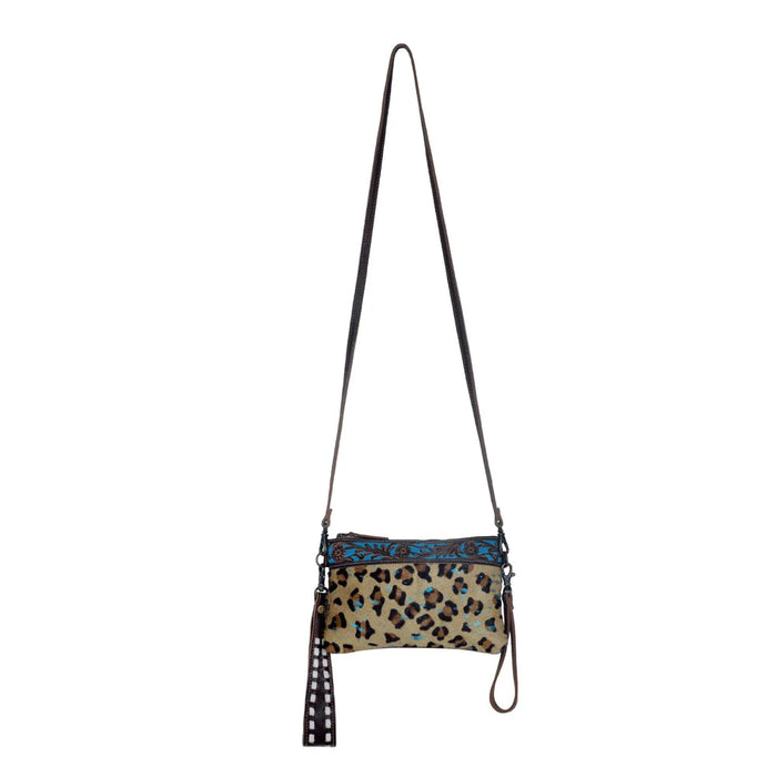 Slingy Thingy Hairon & Leather Leopard Print Belt Shoulder Crossbody Hand Crafted Myra Bag NEW MY-S-3303