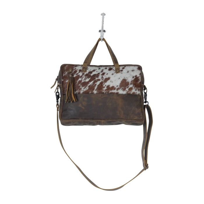 Serenity Cowhide, Cotton & Leather Laptop Bag Hand Crafted Myra Bag NEW MY-S-3820