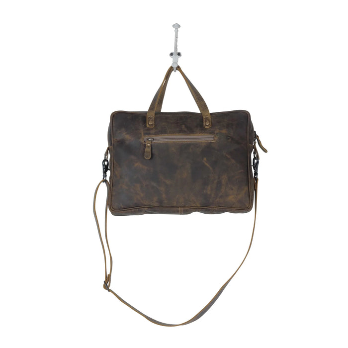 Serenity Cowhide, Cotton & Leather Laptop Bag Hand Crafted Myra Bag NEW MY-S-3820
