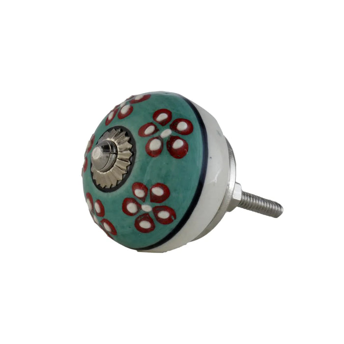 Ancientry Knobs Ceramic & Stainless Steel Iron Hand Crafted Myra Bag NEW MY-S-5551